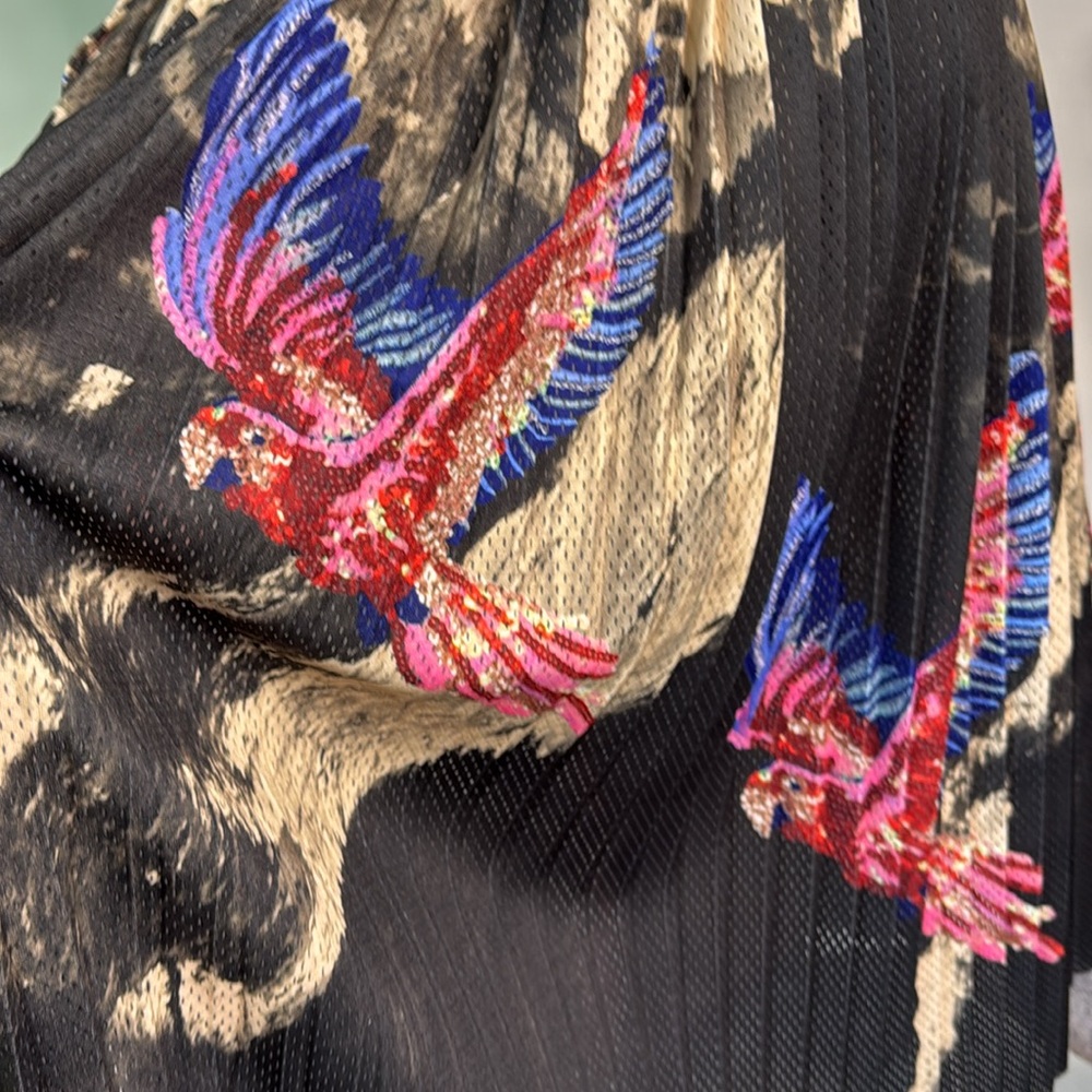 A D’ETACHER To Be Detached Athletic Mesh Serifina Skirt Bird Print size US 10 - Picture 5 of 11